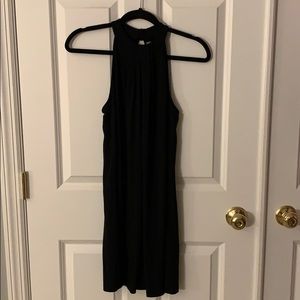 Tweed knit black dress